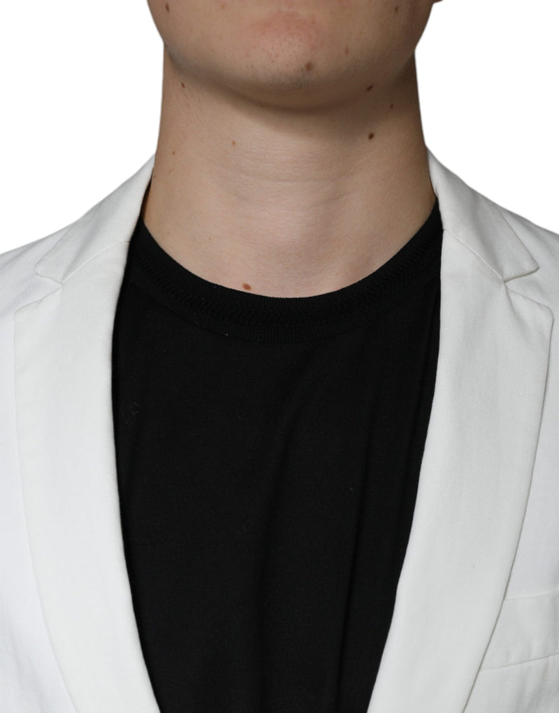 Dondup White Single Breasted One Button Dress Formal Men's Blazer