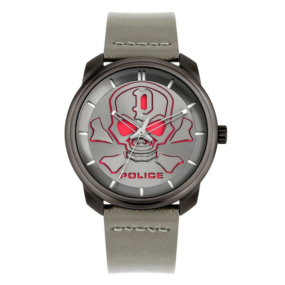 Police Gray Leather Men's Watch