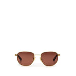 Bottega Veneta Gold Metal Women's Sunglasses