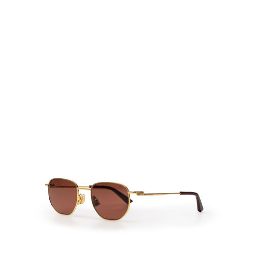 Bottega Veneta Gold Metal Women's Sunglasses