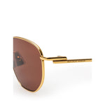 Bottega Veneta Gold Metal Women's Sunglasses