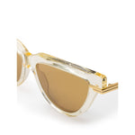 Bottega Veneta Beige Acetate Women's Sunglasses