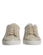 Dolce & Gabbana Beige London Leather Low Top Sneakers Men's Shoes