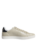 Dolce & Gabbana Beige London Leather Low Top Sneakers Men's Shoes