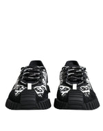 Dolce & Gabbana Black Logo Lace Up Low Top NS1 Sneakers Men's Shoes