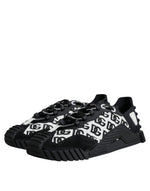 Dolce & Gabbana Black Logo Lace Up Low Top NS1 Sneakers Men's Shoes