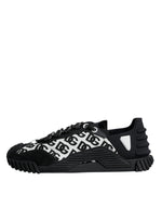 Dolce & Gabbana Black Logo Lace Up Low Top NS1 Sneakers Men's Shoes