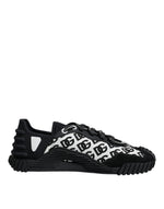 Dolce & Gabbana Black Logo Lace Up Low Top NS1 Sneakers Men's Shoes