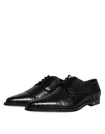 Dolce & Gabbana Black Leather Derby Formal Dress Men's Shoes (Pre-Owned)