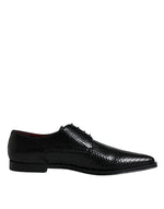 Dolce & Gabbana Black Leather Derby Formal Dress Men's Shoes (Pre-Owned)