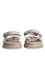 Dolce & Gabbana Beige Nappa Devotion Strap Men Sandals Men's Shoes