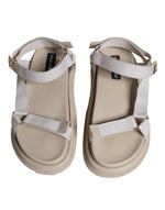 Dolce & Gabbana Beige Nappa Devotion Strap Men Sandals Men's Shoes