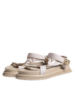 Dolce & Gabbana Beige Nappa Devotion Strap Men Sandals Men's Shoes