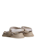 Dolce & Gabbana Beige Nappa Devotion Strap Men Sandals Men's Shoes