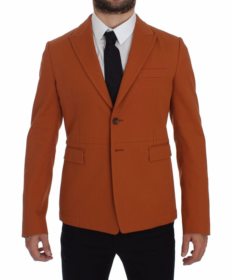 Dolce & Gabbana Elegant Orange Casual Cotton Blend Men's Blazer