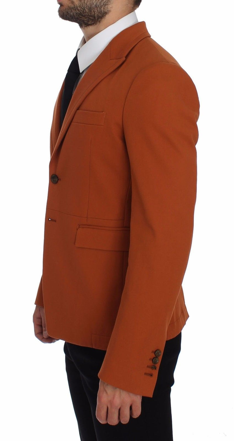 Dolce & Gabbana Elegant Orange Casual Cotton Blend Men's Blazer