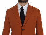 Dolce & Gabbana Elegant Orange Casual Cotton Blend Men's Blazer