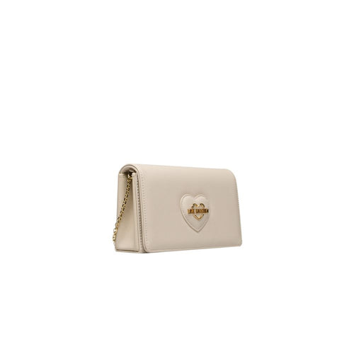 Love Moschino Beige Polyethylene Women Crossbody Women's Bag