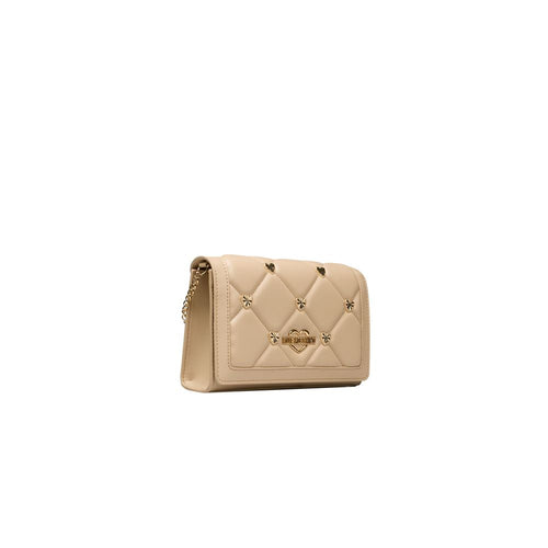 Love Moschino Beige Polyethylene Women Crossbody Women's Bag