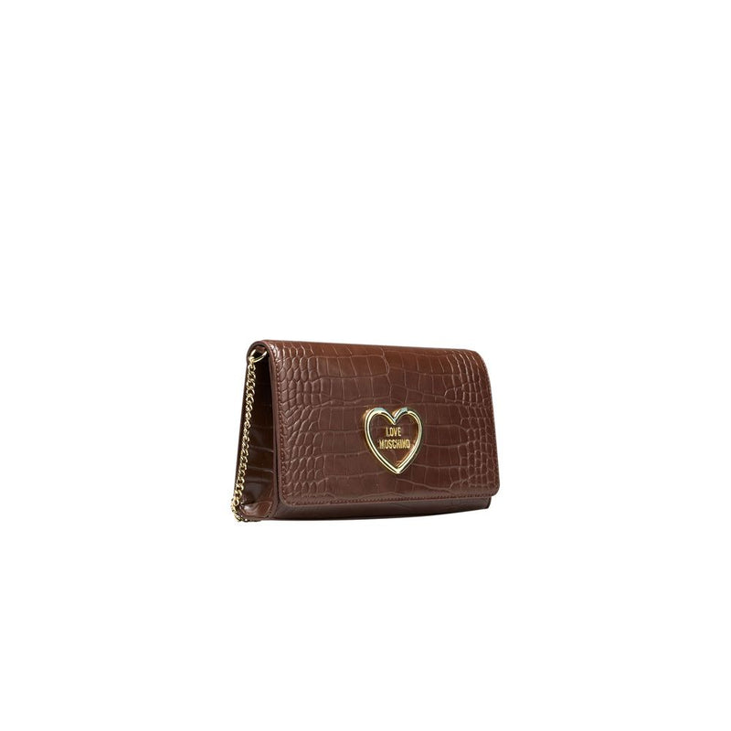 Love Moschino Brown Polyethylene Women Women's Crossbody