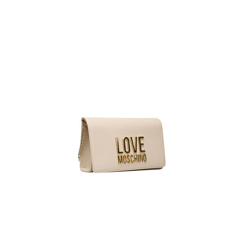 Love Moschino Beige Polyethylene Women Women's Crossbody