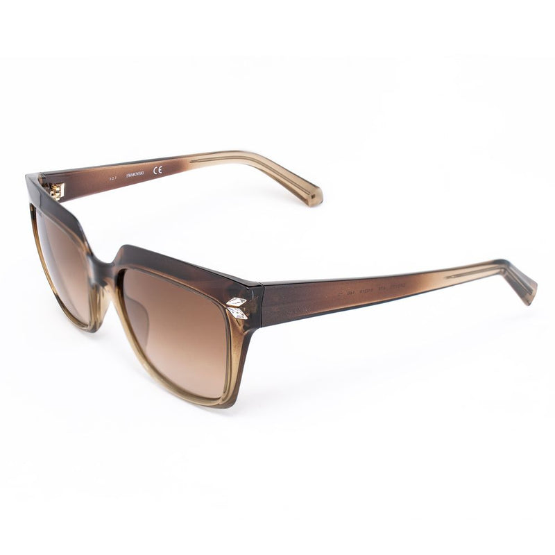 Swarovski Brown Plastic Women's Sunglasses