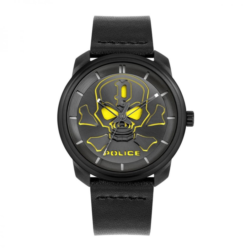 Police Black Leather Men's Watch