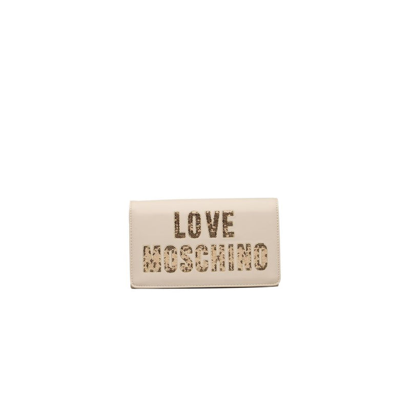 Love Moschino Beige Polyethylene Women Crossbody Women's Bag