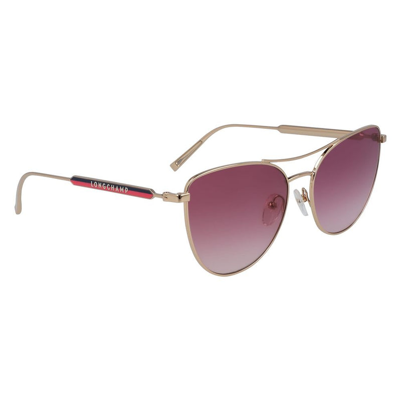 Longchamp Rose Gold Metal Women's Sunglasses