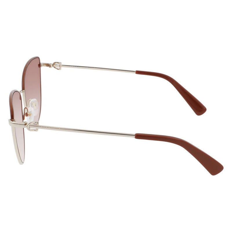 Longchamp Gold Metal Women's Sunglasses