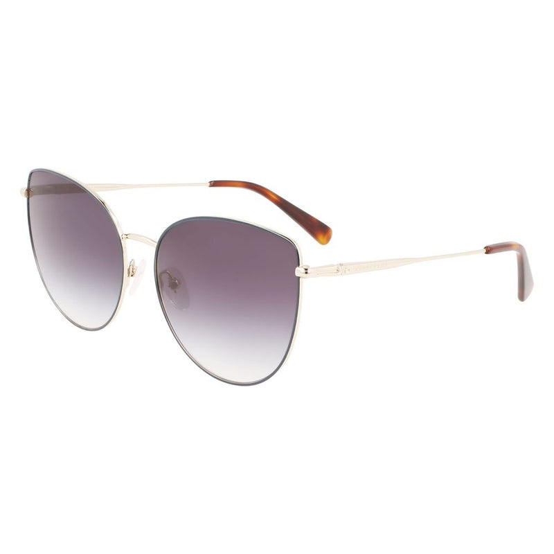 Longchamp Gold Metal Women's Sunglasses