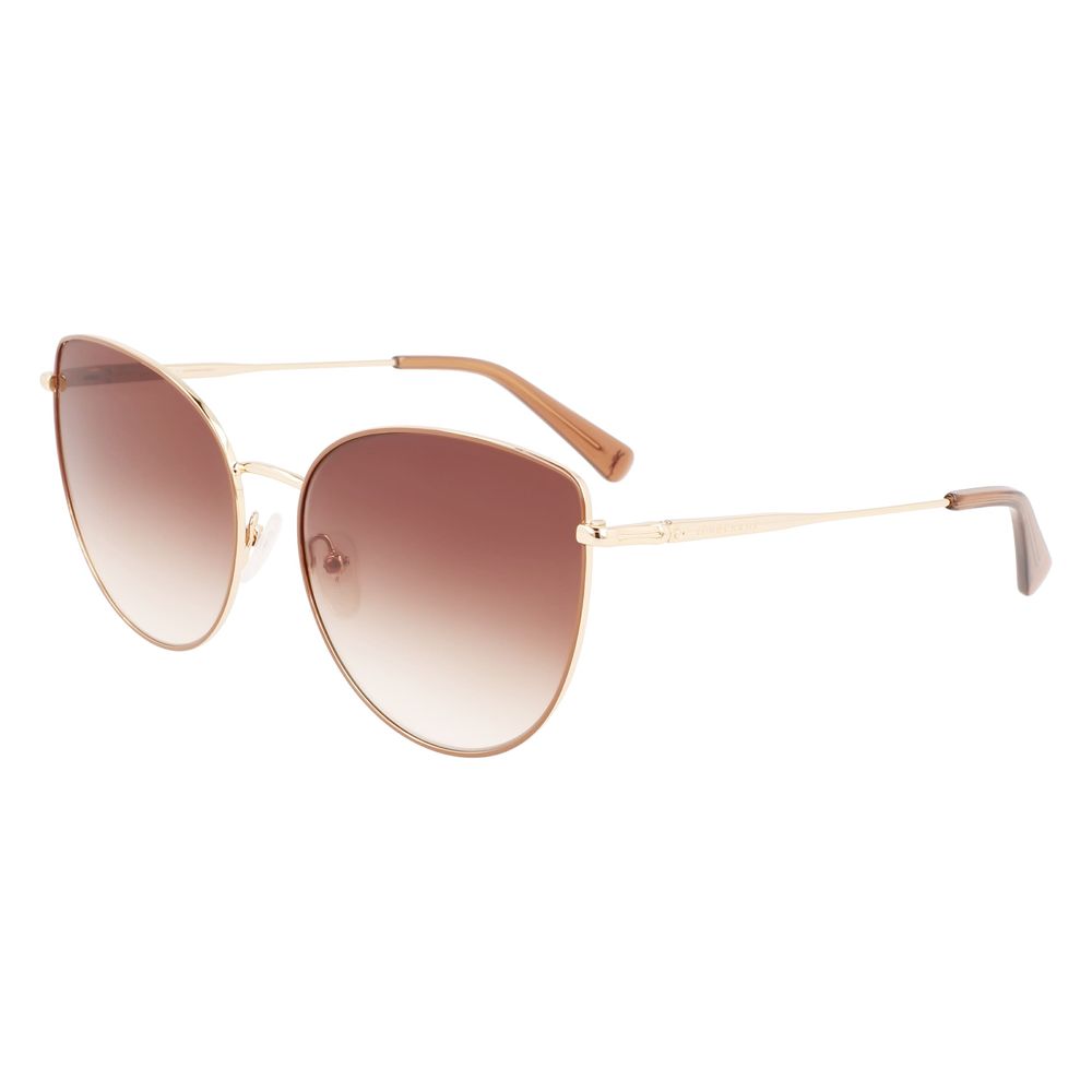 Longchamp Gold Metal Women's Sunglasses