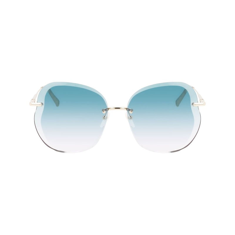 Longchamp Gold Metal Women's Sunglasses