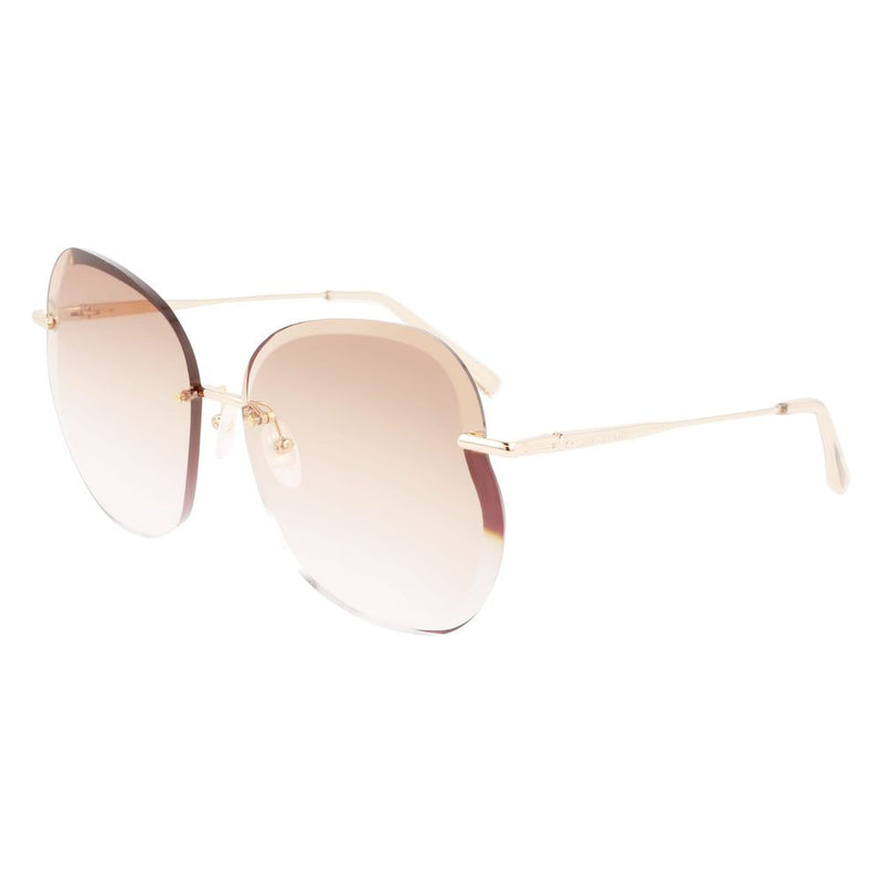 Longchamp Gold Metal Women's Sunglasses