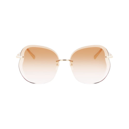 Longchamp Gold Metal Women's Sunglasses