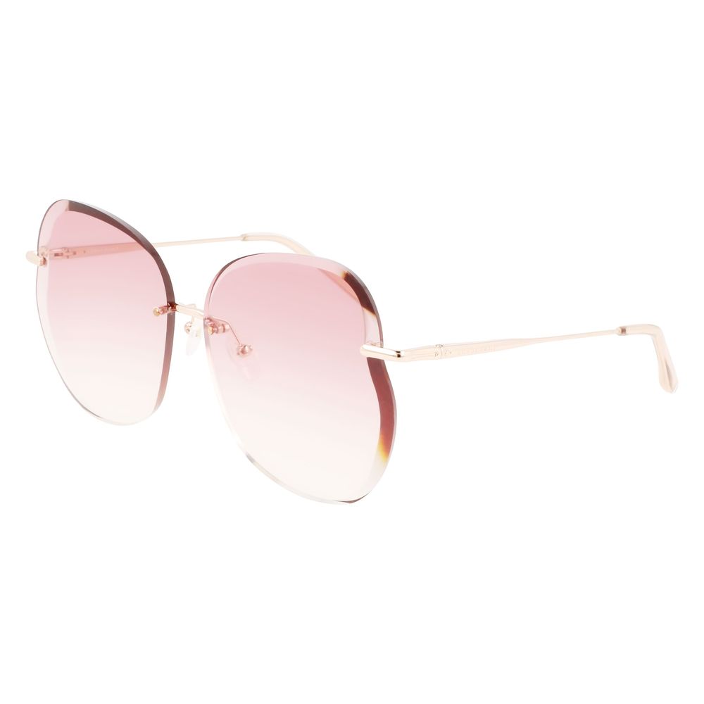 Longchamp Rose Gold Metal Women's Sunglasses