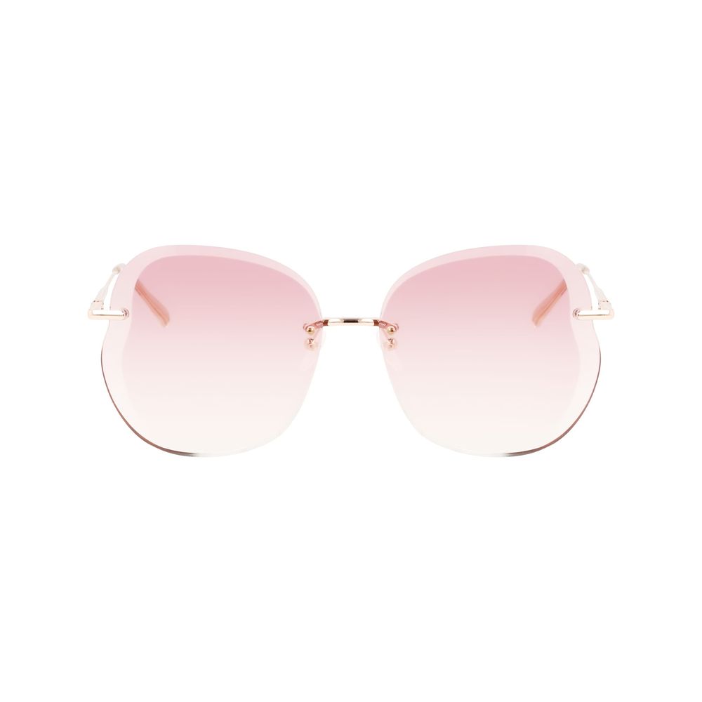 Longchamp Rose Gold Metal Women's Sunglasses