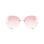 Longchamp Rose Gold Metal Women's Sunglasses