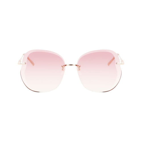 Longchamp Rose Gold Metal Women's Sunglasses