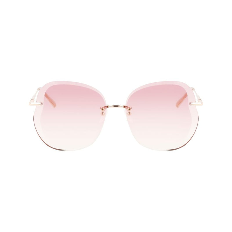 Longchamp Rose Gold Metal Women's Sunglasses