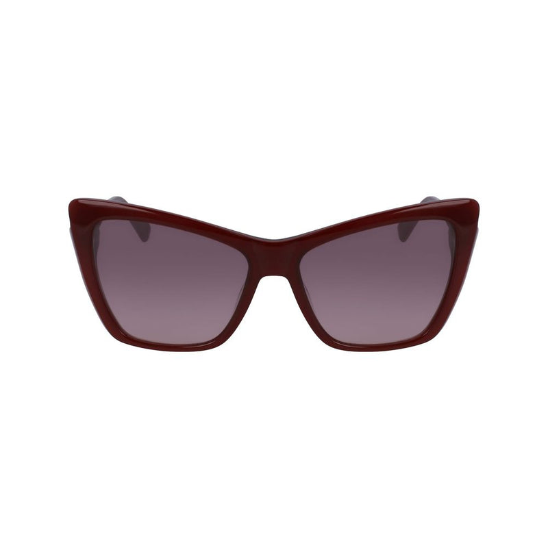 Longchamp Red Acetate Women's Sunglasses