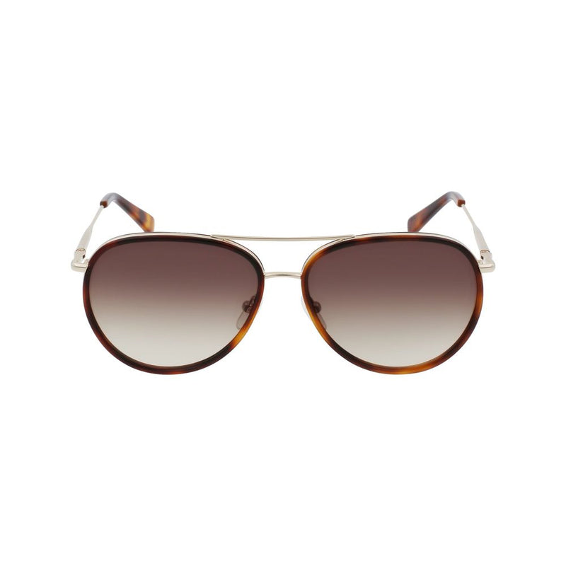 Longchamp Gold Metal Women's Sunglasses