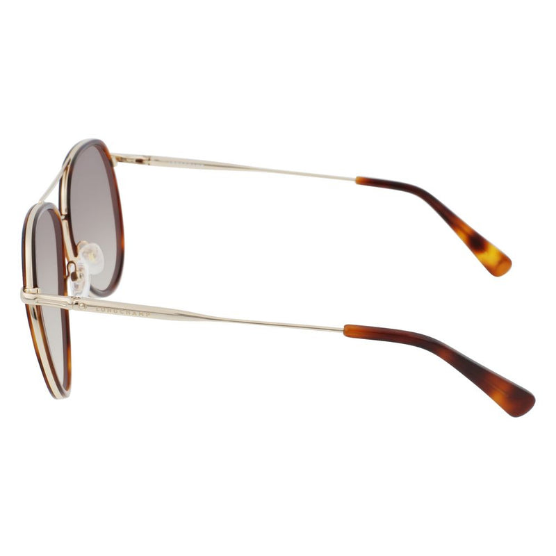 Longchamp Gold Metal Women's Sunglasses