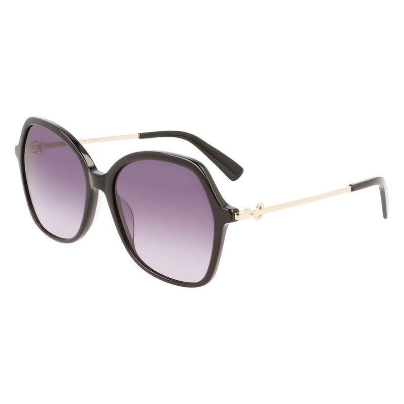 Longchamp Black Acetate Women's Sunglasses