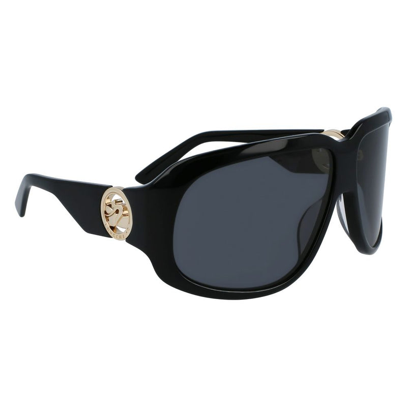 Longchamp Black Acetate Women's Sunglasses