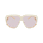 Longchamp White Acetate Women's Sunglasses