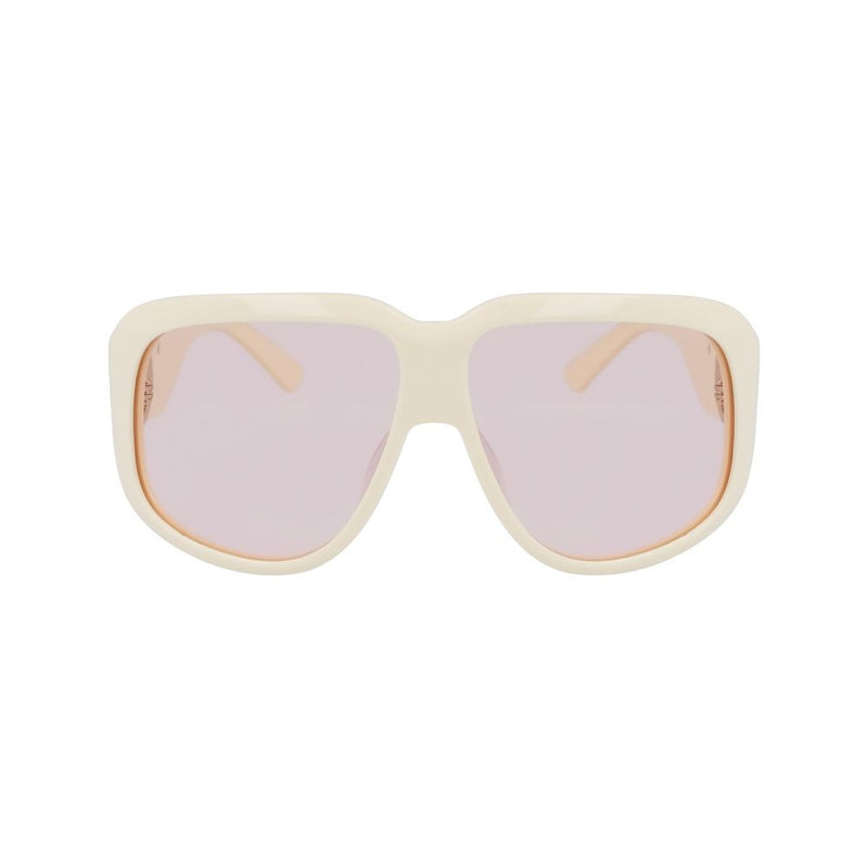 Longchamp White Acetate Women's Sunglasses