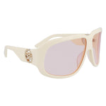 Longchamp White Acetate Women's Sunglasses