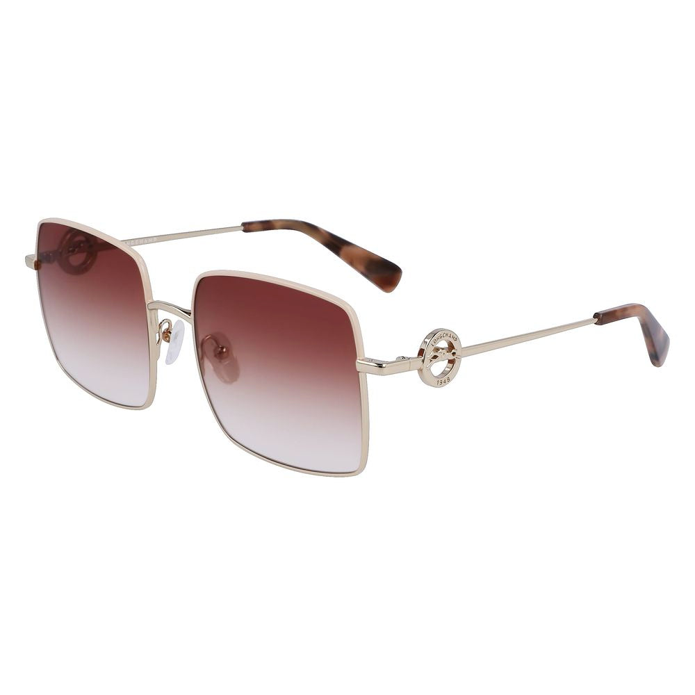 Longchamp Gold Metal Women's Sunglasses