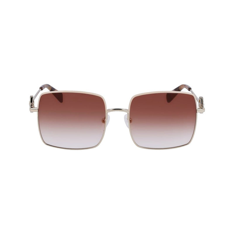 Longchamp Gold Metal Women's Sunglasses